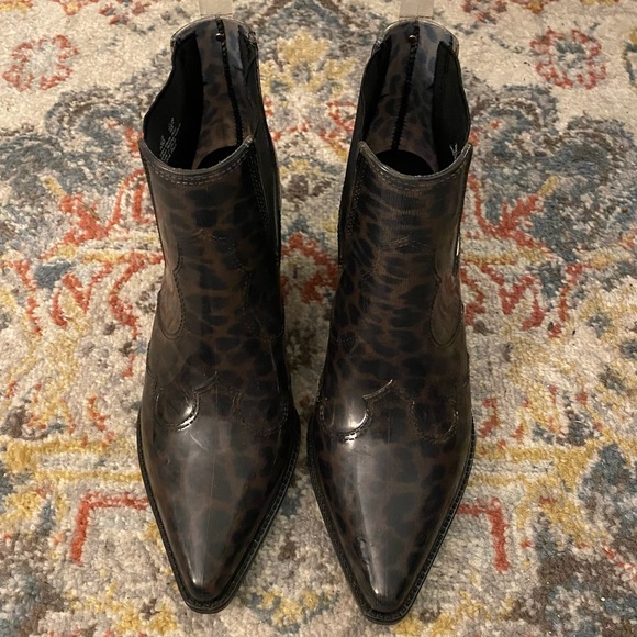 Sam Edelman Animal Print Winona Rain Western Boots Size 10M - Picture 2 of 7
